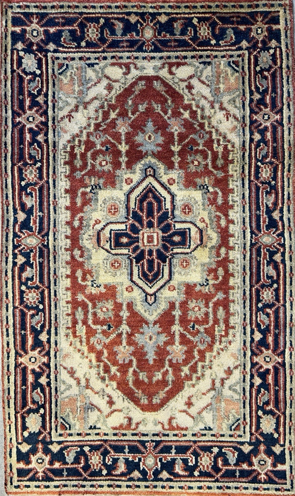 3’1″x5’1″ Hand-Knotted 100% Wool Indoserapi Area Rug – Carpet