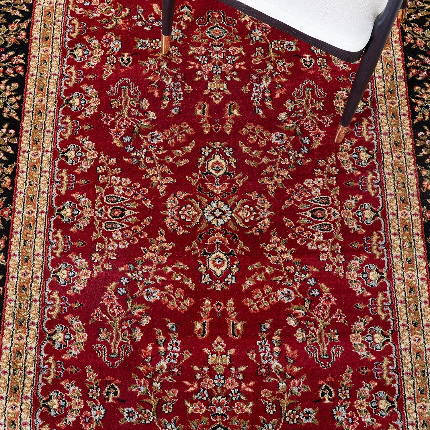 SAFAVIEH Lyndhurst Collection Area Rug – 2’3″ x 4′, Red & Black, Traditional Ori