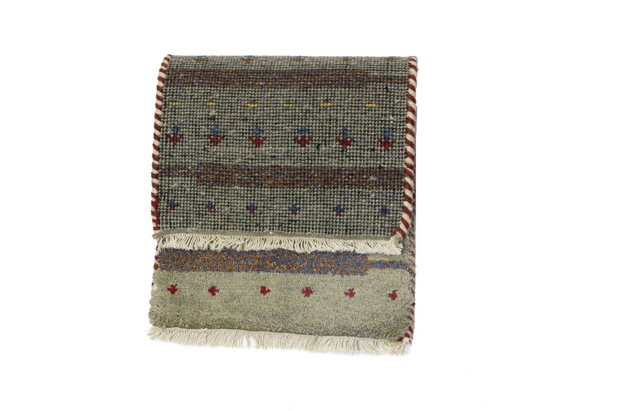 Pictorial Design Indo-Gabbeh Hand-Knotted Modern Oriental Rug Carpet 1’4X2’7 ft