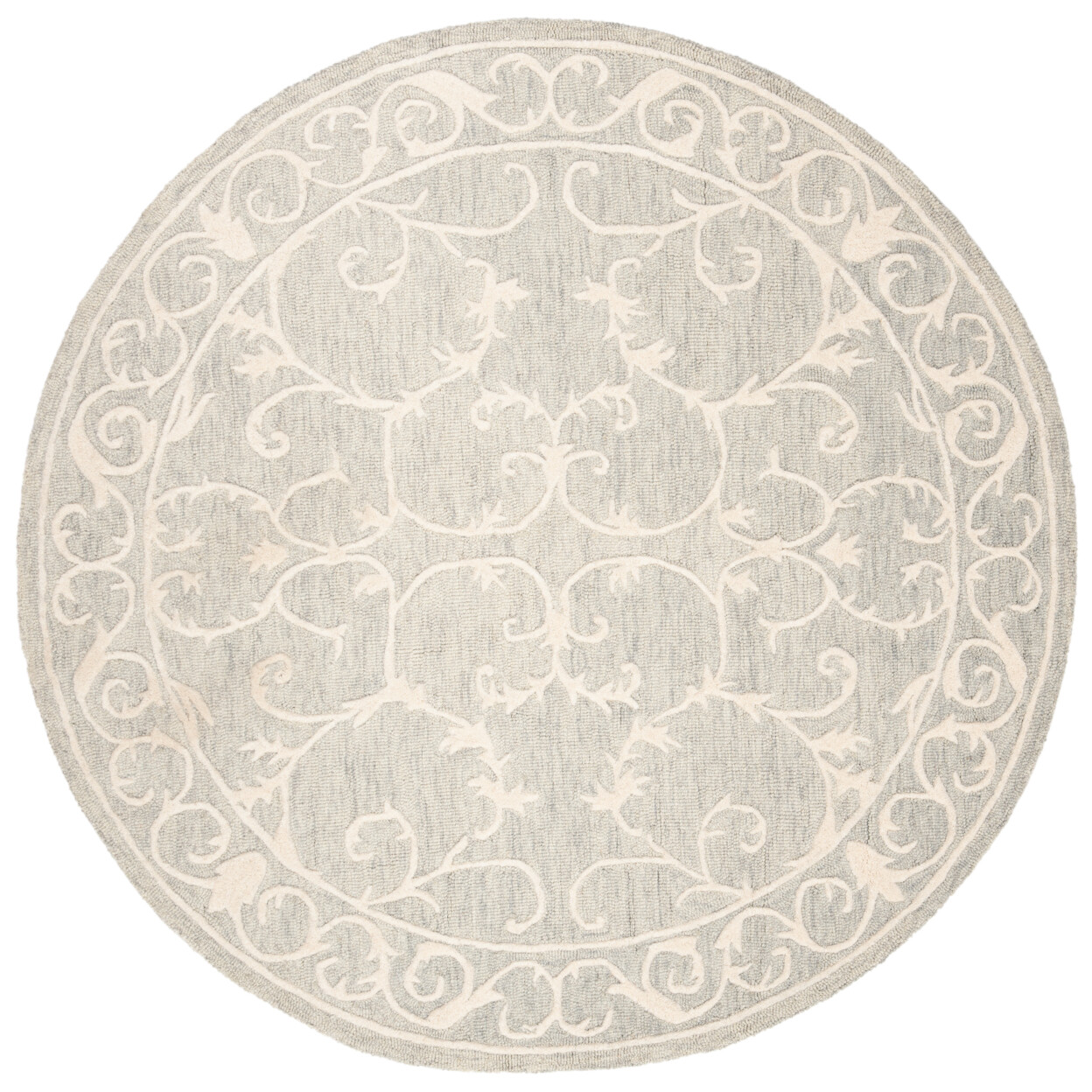 SAFAVIEH Micro-Loop MLP507F Light Grey / Ivory Rug
