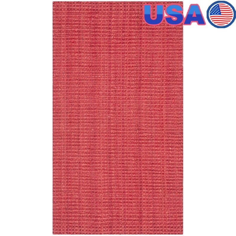 Natural Fiber Jute Braided Area Rug Soft Indoor Home Decor Living Room Bedroom