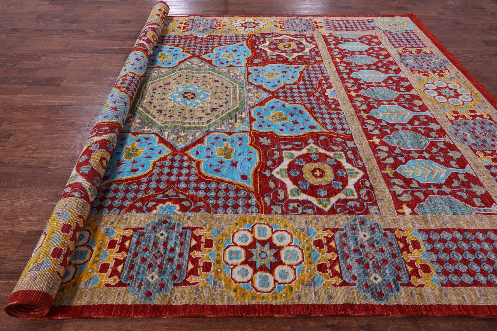 9′ 10″ X 13′ 9″ Hand Knotted Mamluk Wool Rug – Q19922