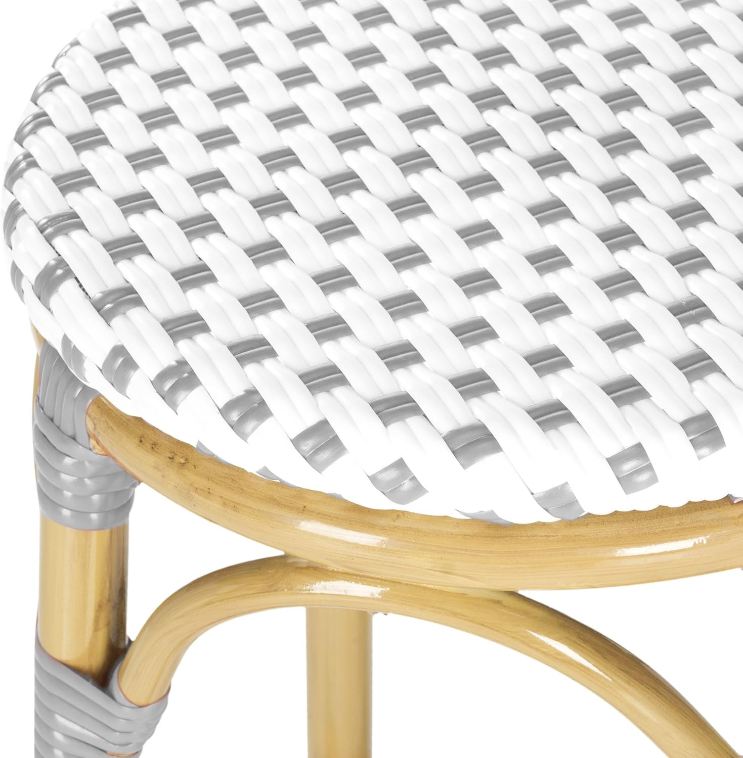 Kipnuk Grey & White Indoor/Outdoor Barstool – Stylish & Versatile Seating