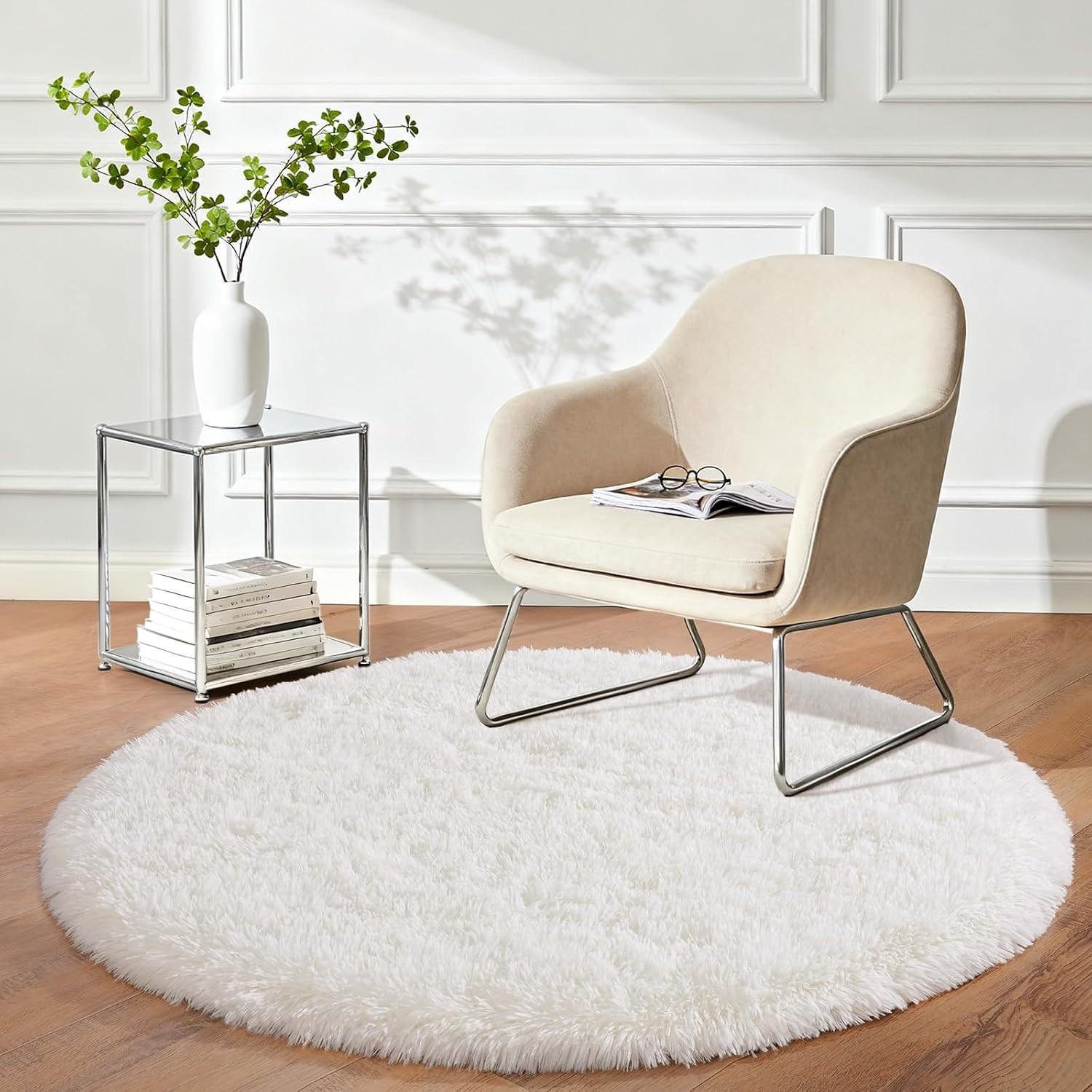 8X10 Area Rugs for Living Room, Ultra Soft Fluffy Shag Floor Carpet, Modern Indo
