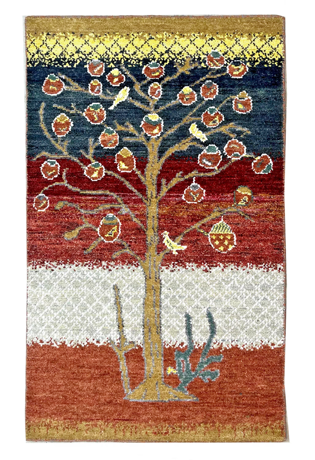 3x 5 feet Hand-Knotted Tree of Life Wool & Silk Rug