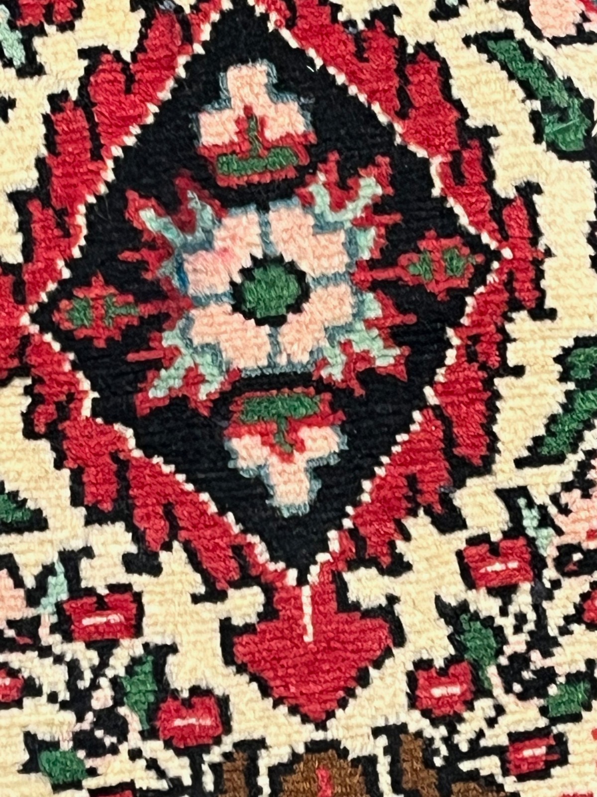 Vintage Hamadan Hand Knotted Rug 1’10 x 2’5, c1960