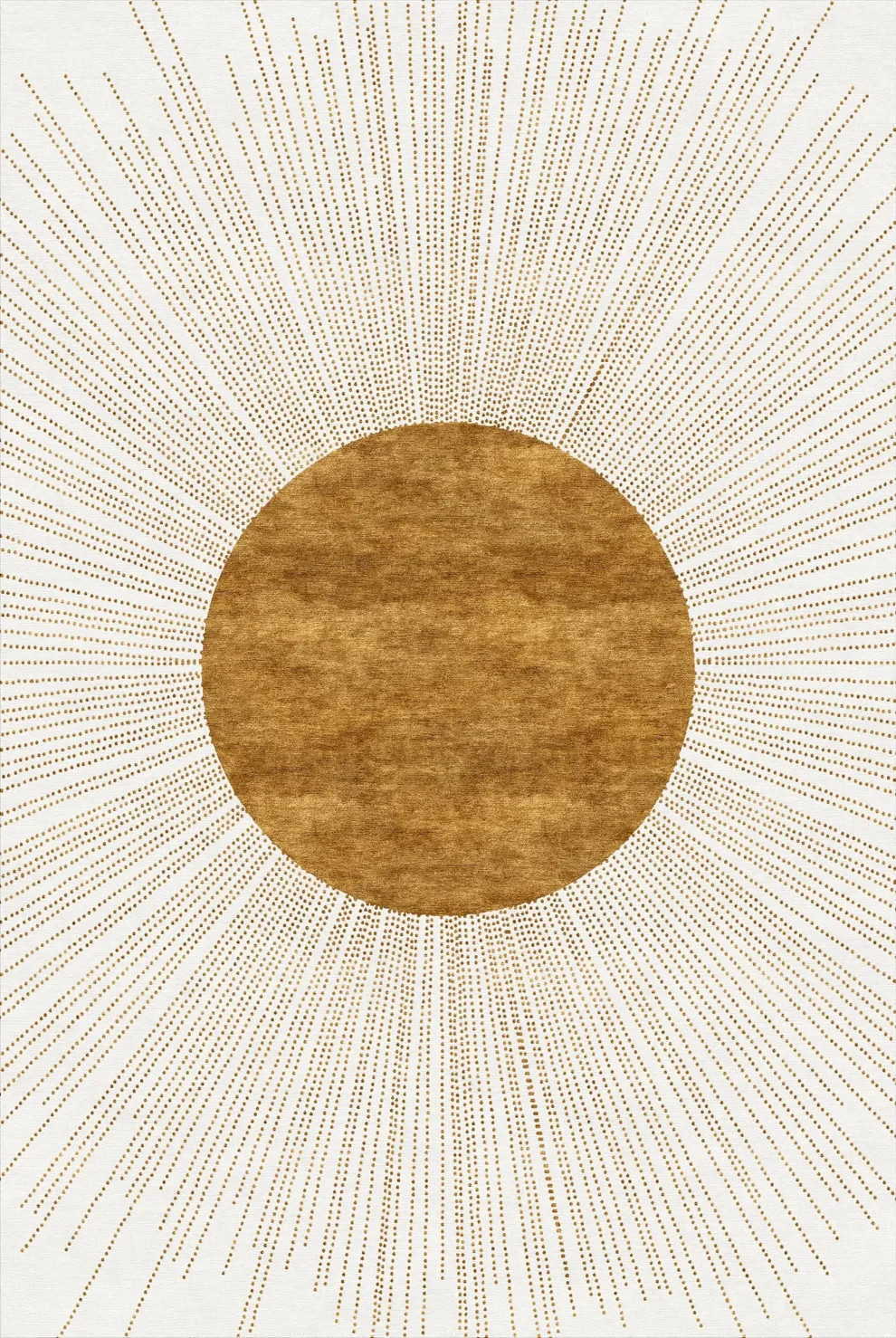 Wendy Morrison Sunburst Gold Hand-Tufted Rug Luxury Minimalist Wool & Silk Area