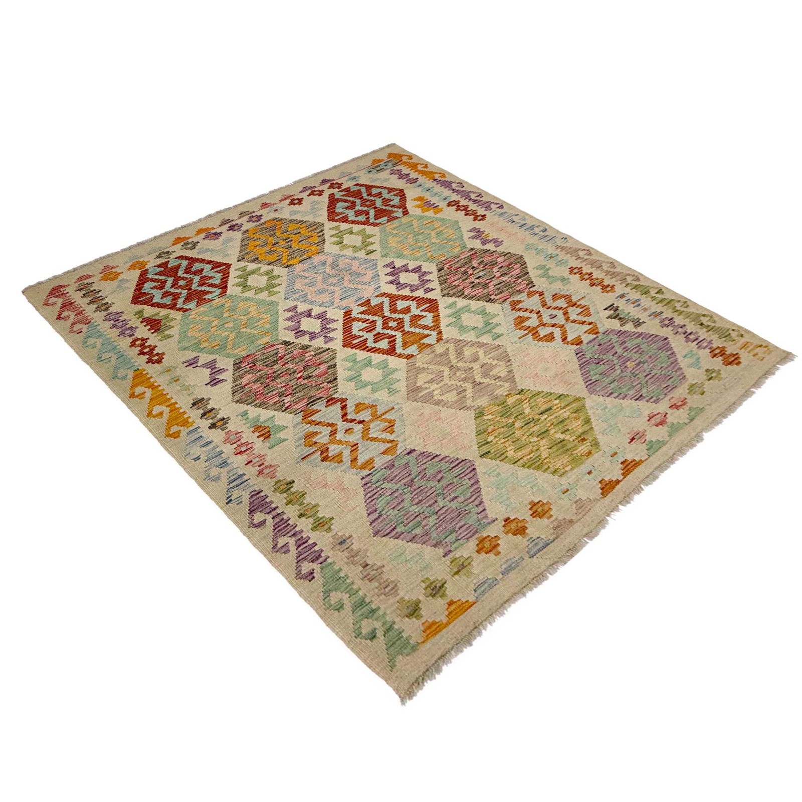 Turkish Kilim Handmade Traditional Rug 4’10×6’Ft Oriental Wool Afghan Rug R38288
