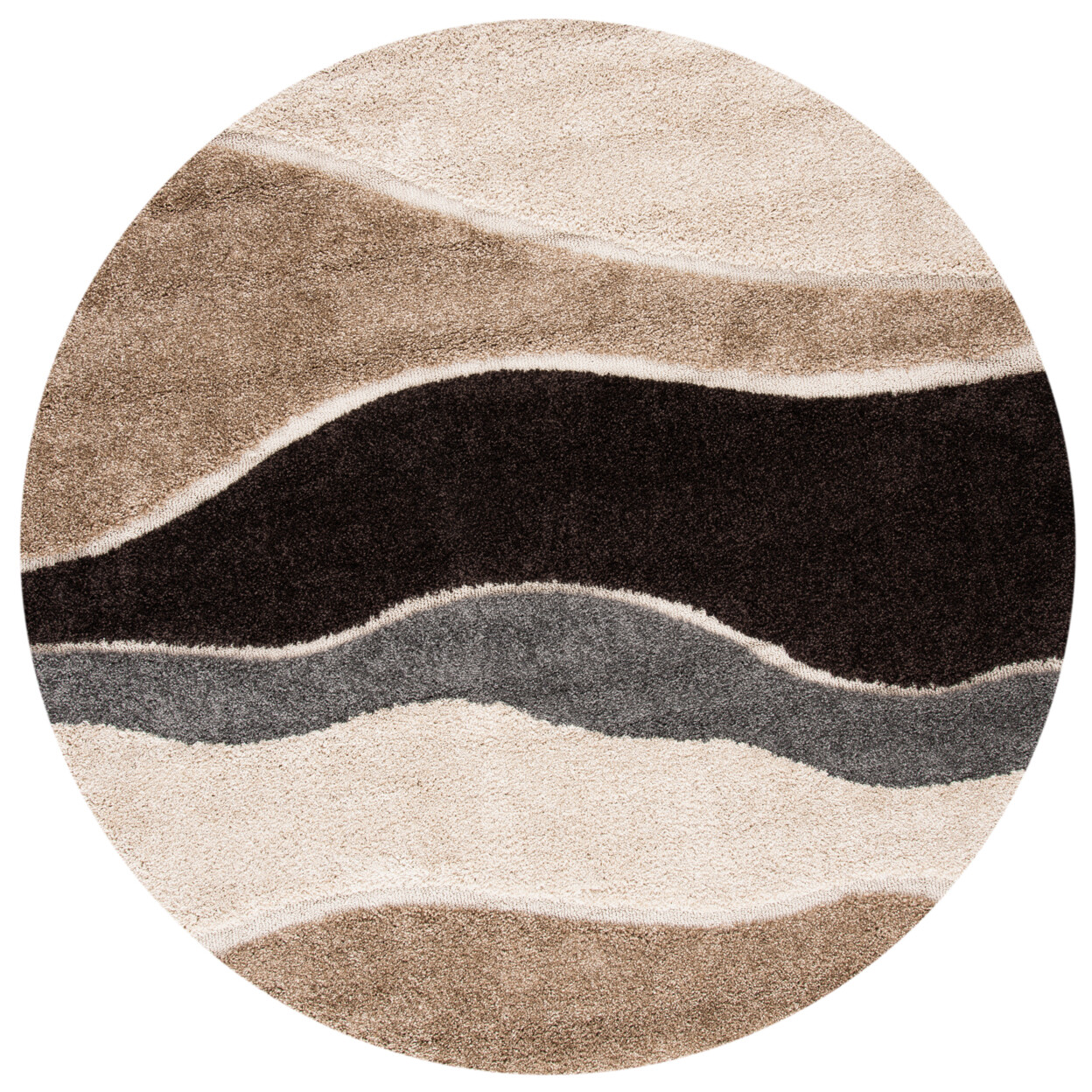 SAFAVIEH Florida Shag SG475-1180 Ivory / Grey Rug