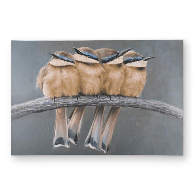 2×3 ft. Four Birds on a Branch – Exotic Outdoor Area Rug for Home Decor – Rec…