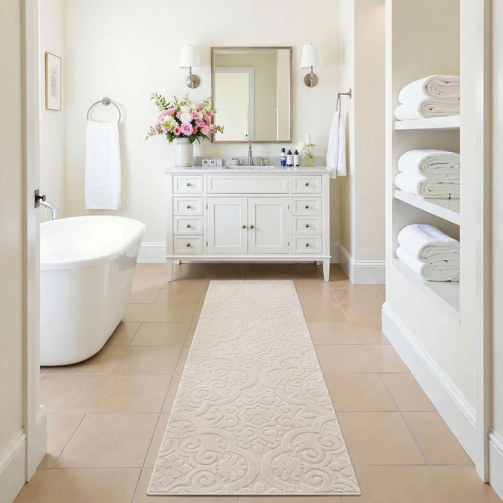 U’Artlines 2x6ft Hallway Runner Rug, Non Slip Washable Kitchen Rugs, Neutral …