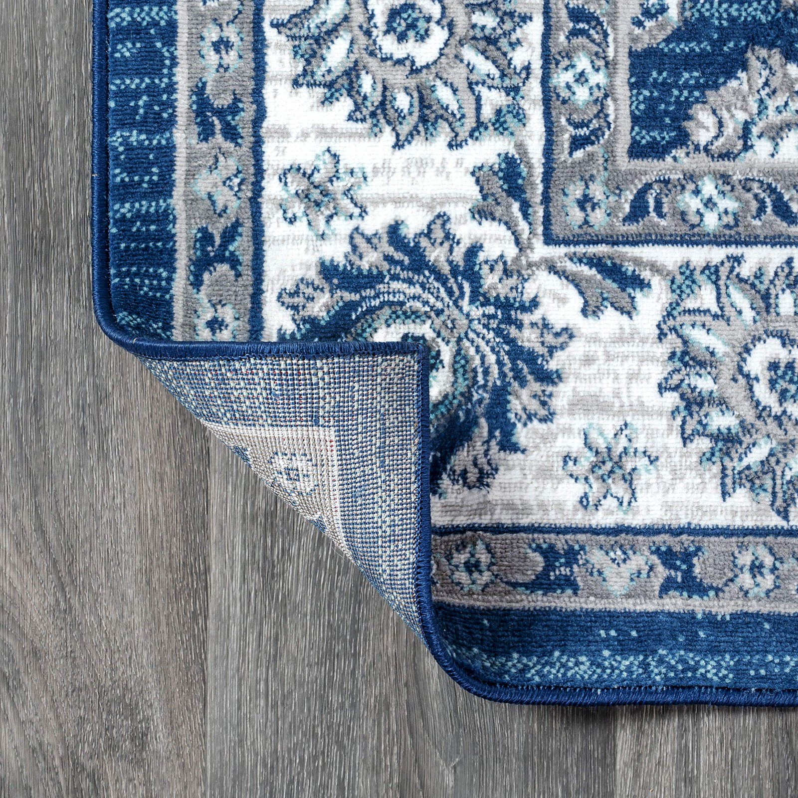 Jonathan Y Modern Vintage Moroccan Traditional Navy/Light Gray Runner Rug 2X8