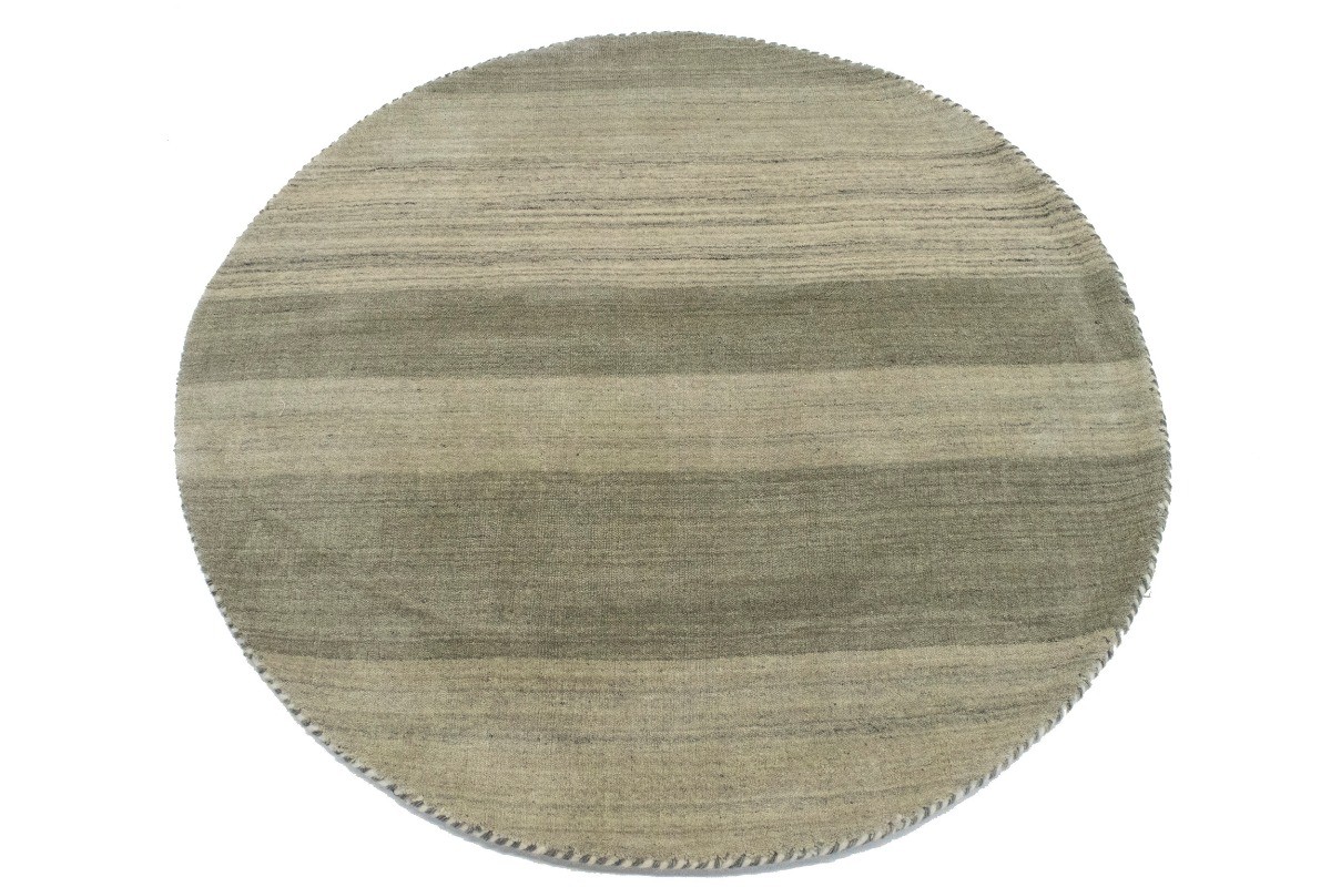 4X4 ft Small Round Modern Design Plush Gabbeh Wool Rug Oriental Kids Room Carpet