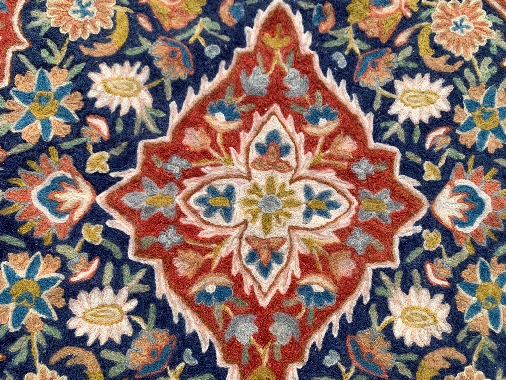 Vintage French Style Aubusson Rug Handmade Rug Chain stitch Rug 2×3 ft Free Ship