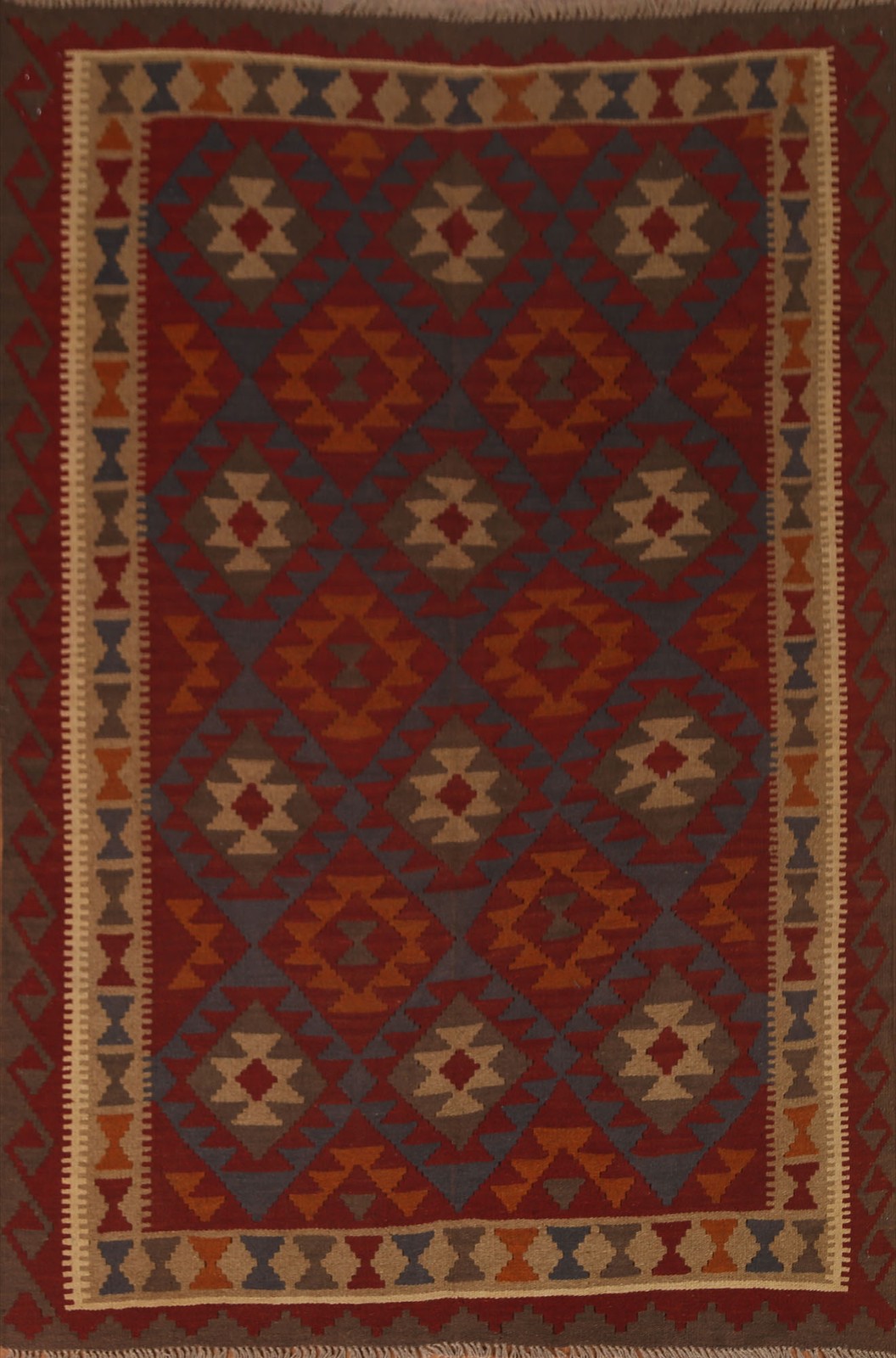 Kilim Tribal Area Rug 5×7 Hand-Woven Southwestern Style Geometric for Any Room