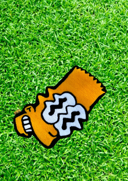 Trippy Skater dude Handtufted Rug | Handmade | 24″ x 18 ” Inches