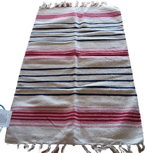 IKEA Signe Multicolor Area Rug (2′ x 2’11”) (60x90cm) Cotton Blend Stripe