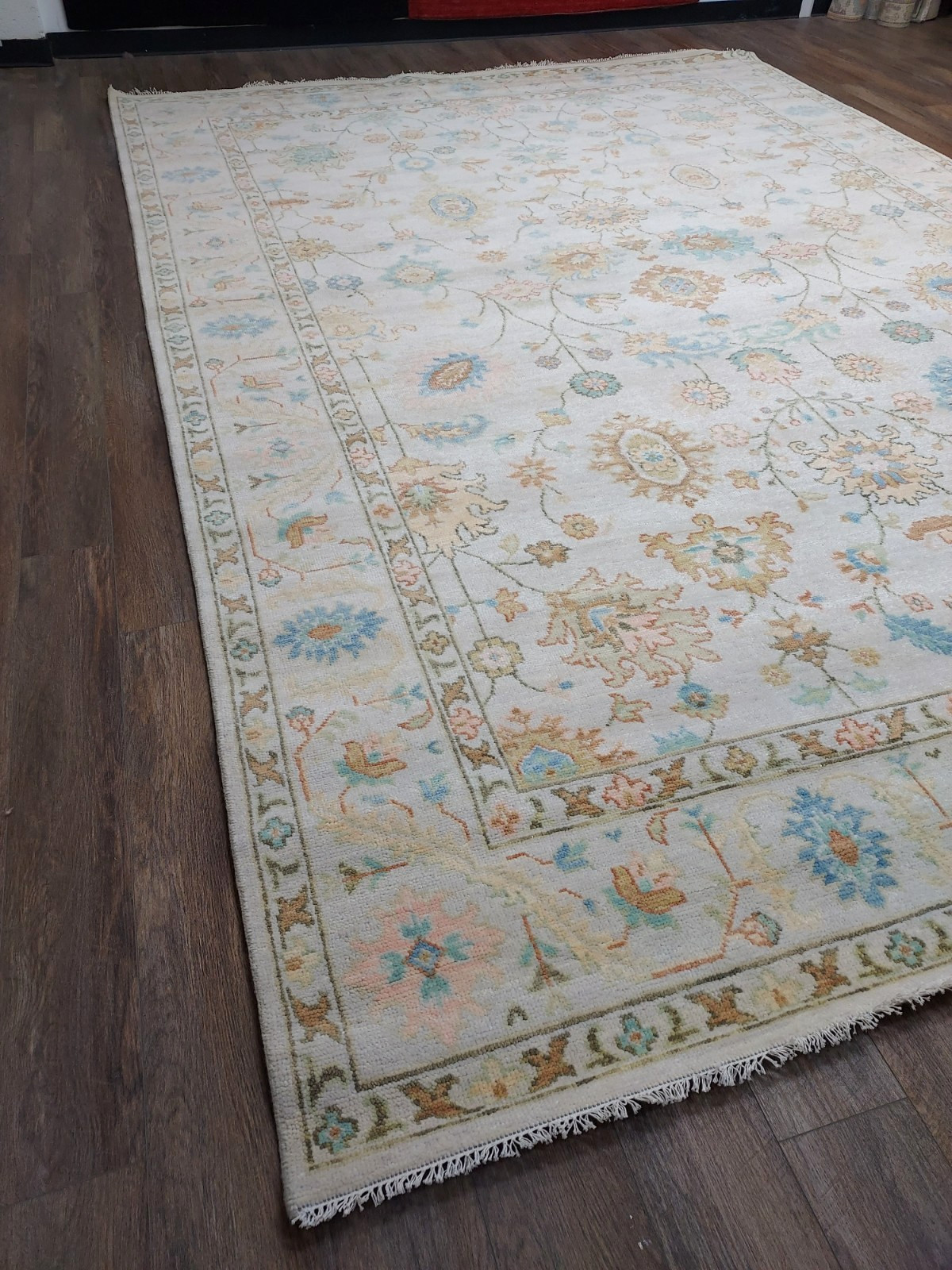 Turkish Bohemian Rug,Turkish Oushak Rug,Turkish Contemporary Oushak Rug,10×14 Ft