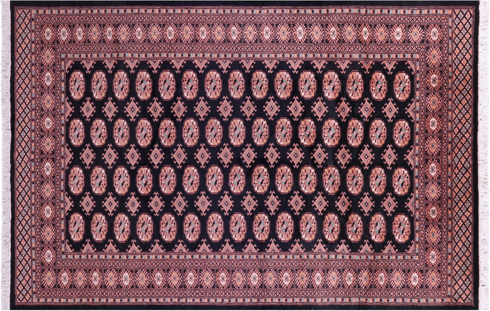 Black 5′ 2″ X 8′ 0″ Silky Bokhara Handmade Wool Rug – Q23780