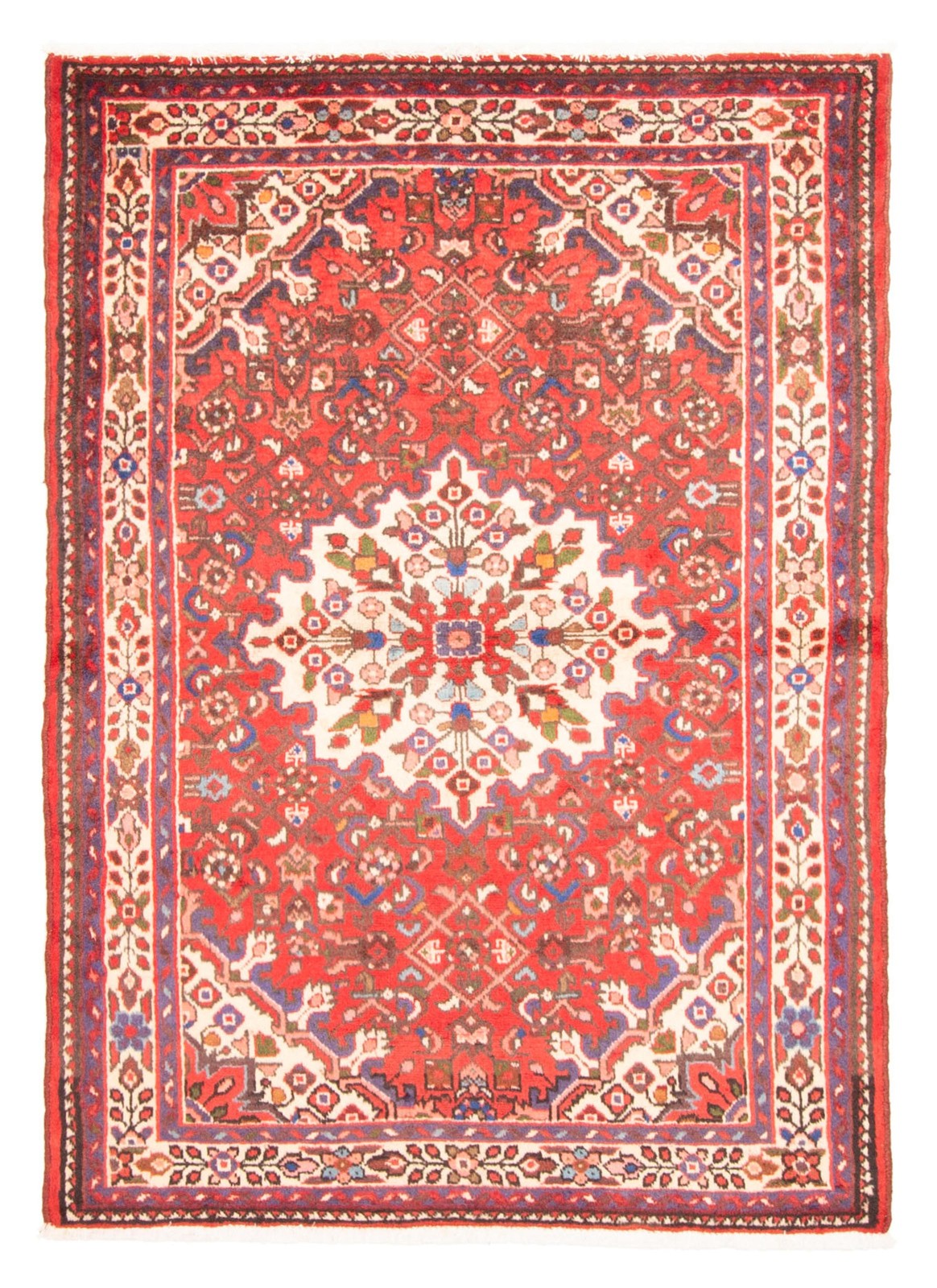 Traditional Vintage Hand-Knotted Area Rug 3’6″ x 4’11” Oriental Wool Carpet
