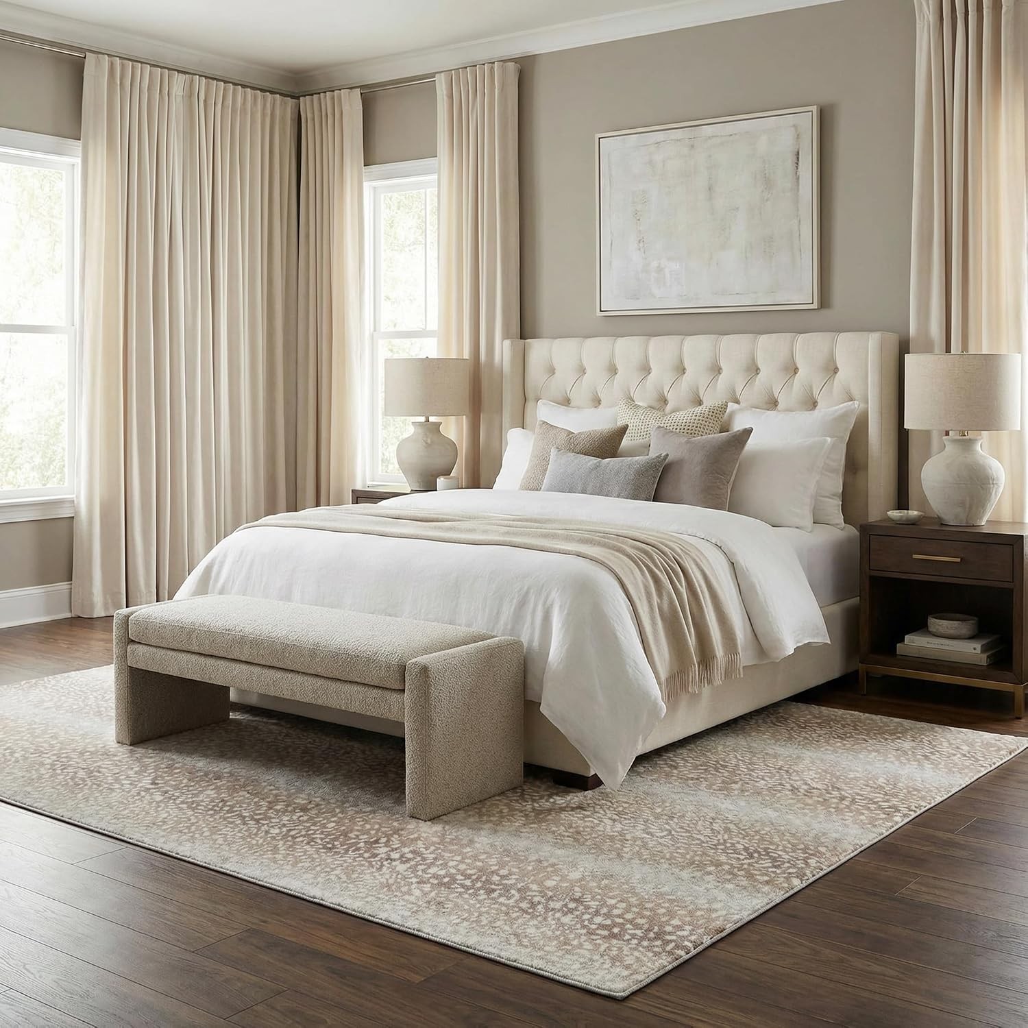 Brown Leopard Contemporary Gray 2×3 Accent Rug Ivory Tan Light Slate Animal