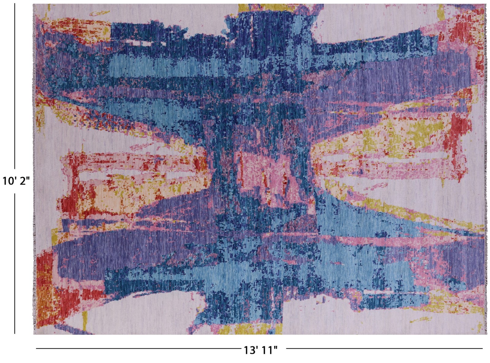 Handmade Abstract Modern Rug 10′ 2″ X 13′ 11″ – Q21397