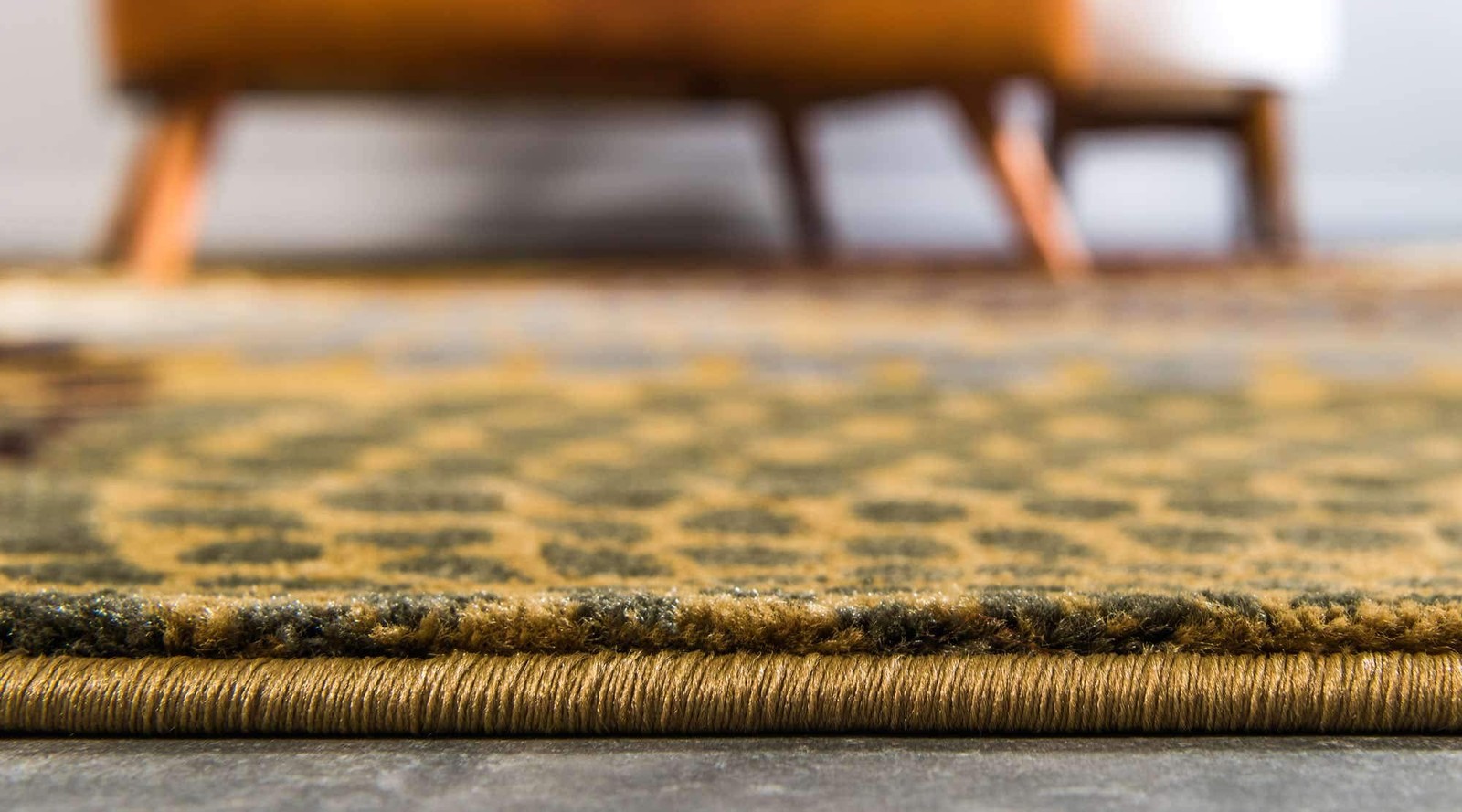 Unique Loom Barista Collection Area Rug – 7 10 Round Beige/ Black