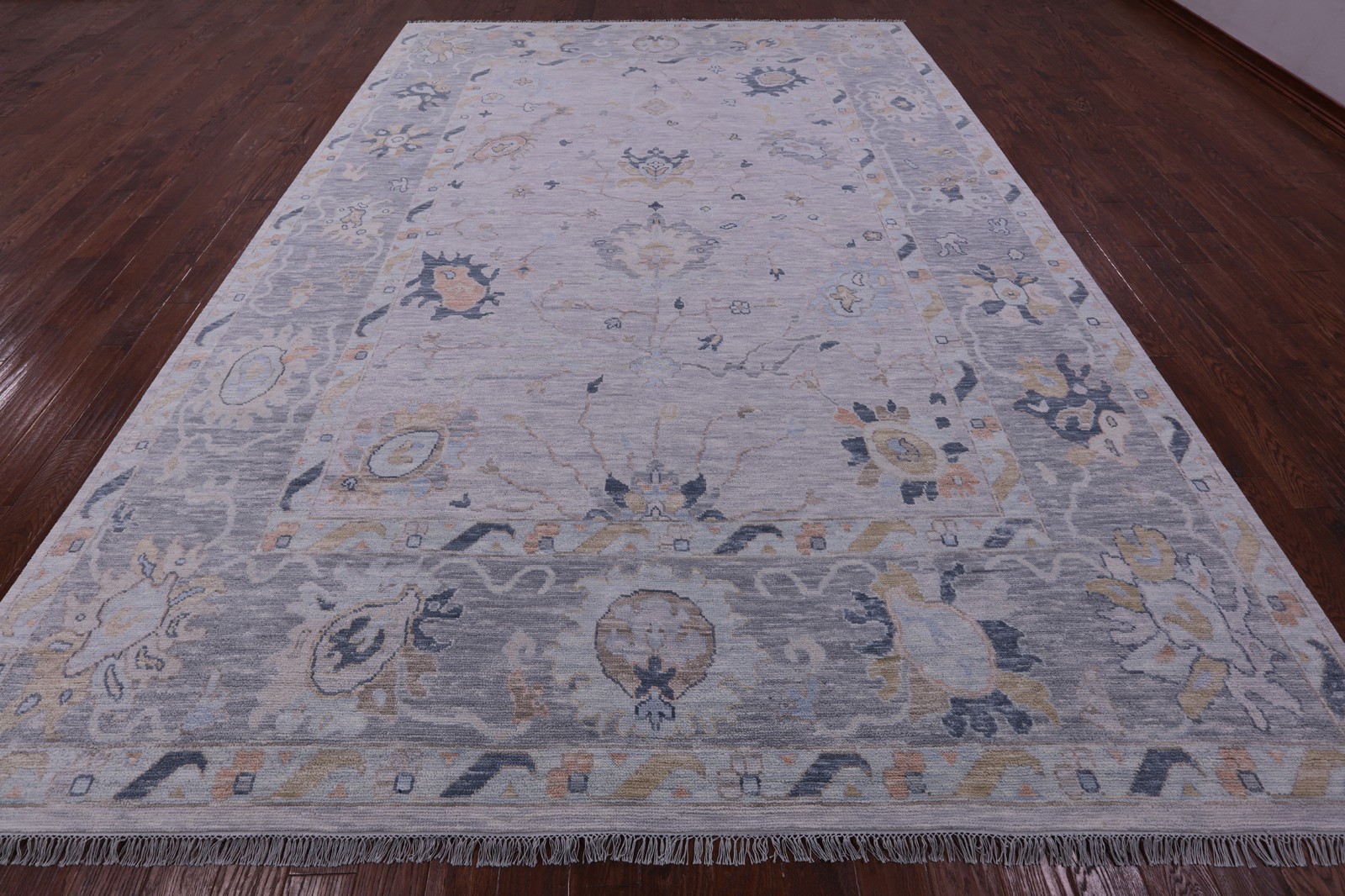 10′ 0″ X 13′ 11″ Hand Knotted Turkish Oushak Rug – Q21262