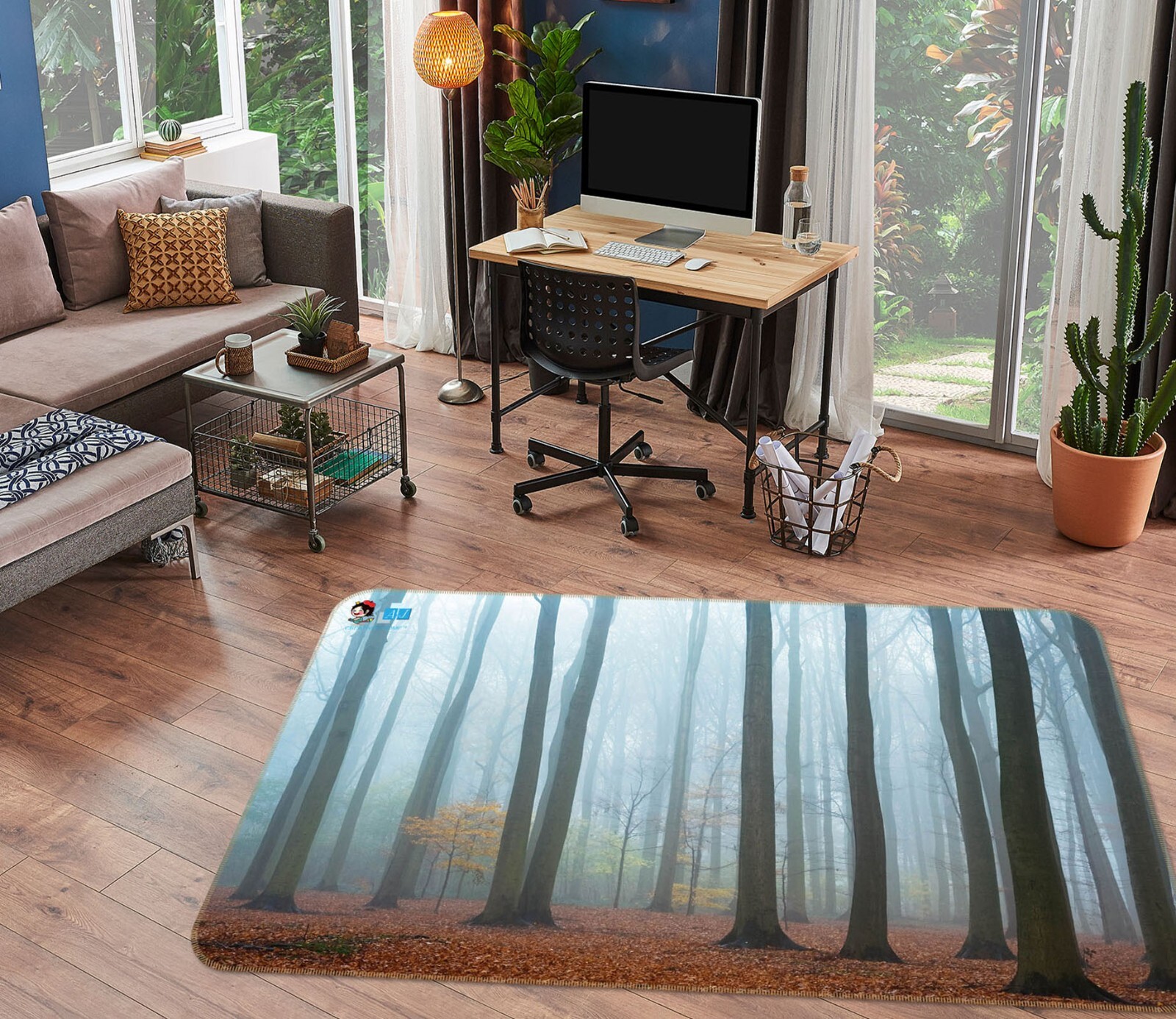 3D Autumn Forest ZHUA2692 Game Non Slip Rug Mat Photo Carpet Vera 2023