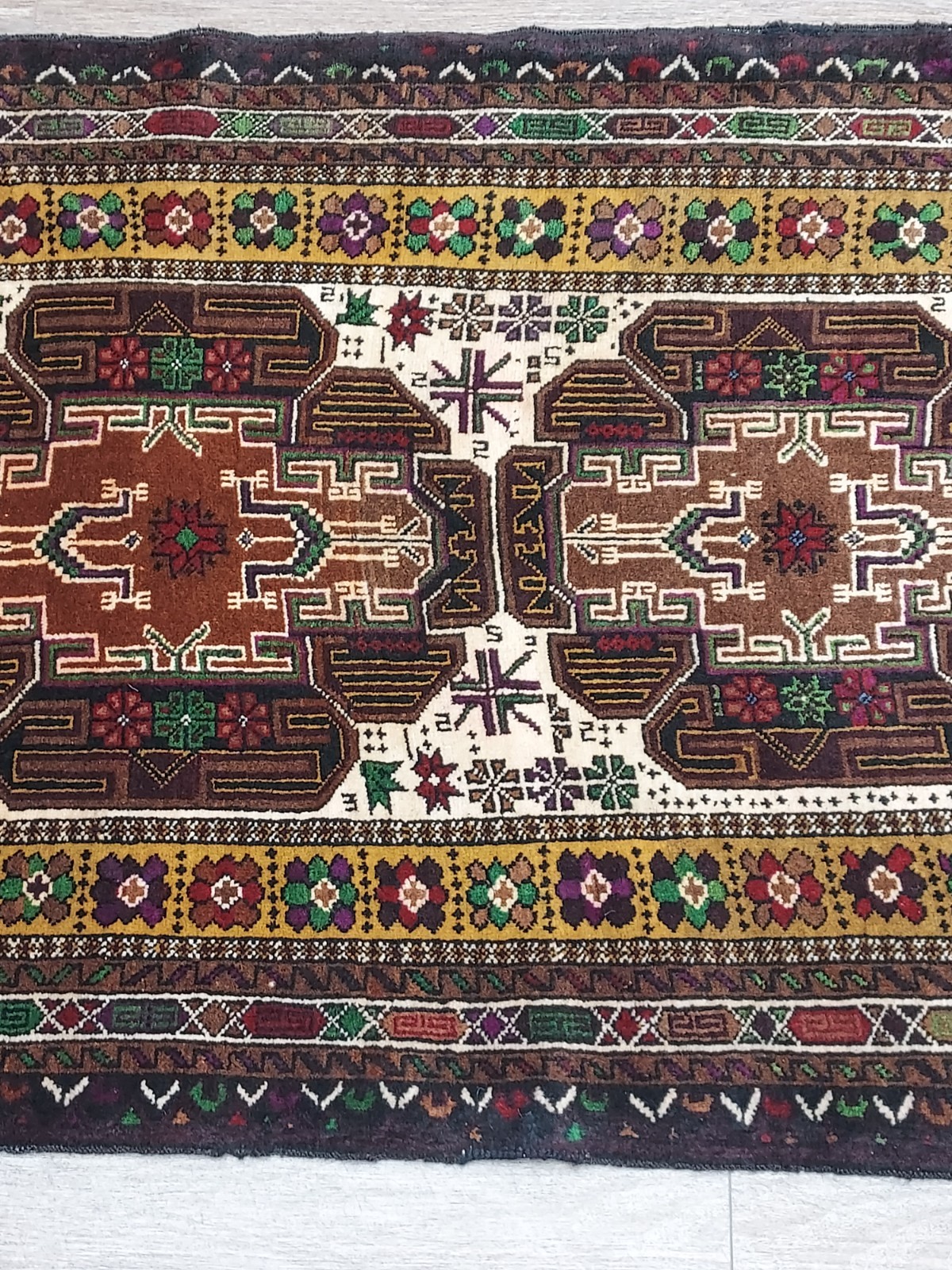 Turkish Silk&Wool Hand Made Bohemian Royal Classic Design,Turkish Rug 3×4.5 Ft
